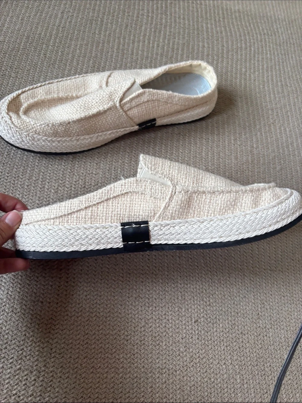 Men's Slip-On Casual Loafers in Cream